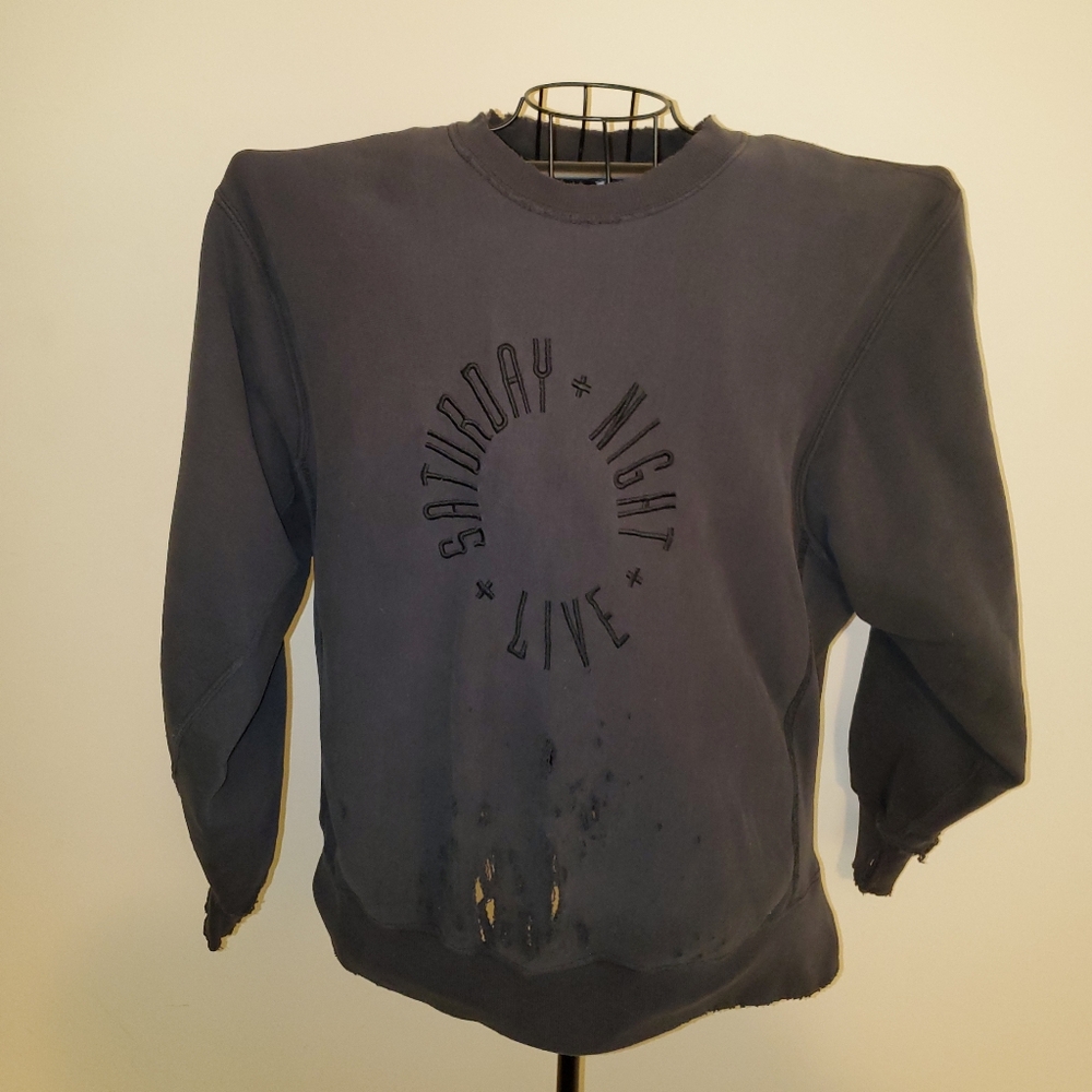 Vintage Saturday Night Live, black crew neck sweatshirt. Wear and tear in pic.